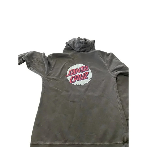 Santa Cruz Skateboards Brown Long Sleeve Drawstring Activewear Hoodies small - Picture 2 of 6